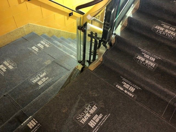 Stairs with tacmat protection