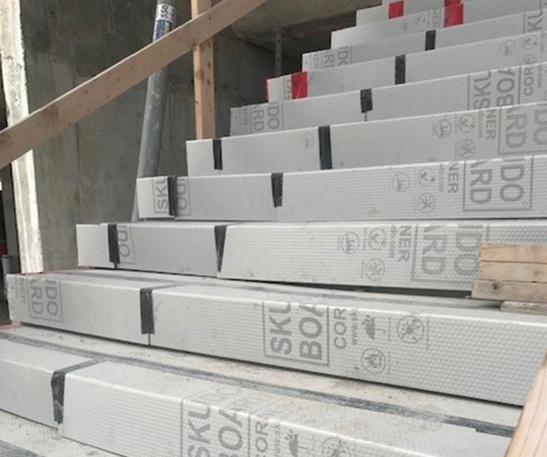 Stairs with SkudoBoard protecting steps